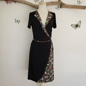Leona edmiston frock contrasting floral panel